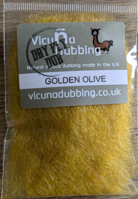 Vicuna dry fly dubbing Golden Olive