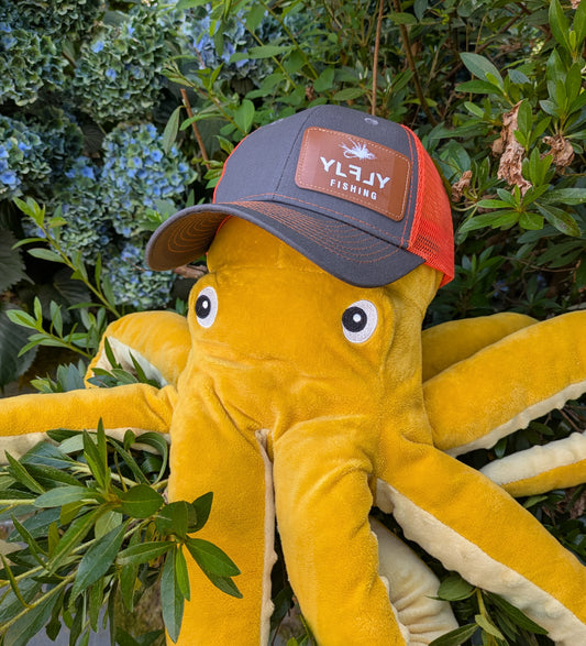 Casquette YLFLY orange / gris ardoise
